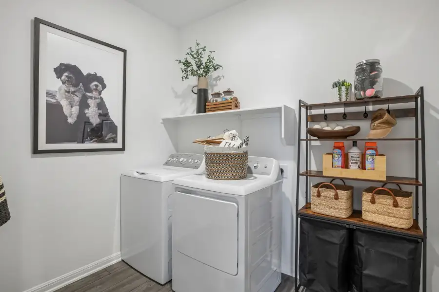 Representative furnished interior of a home built from the Sparrow by Taylor Morrison in Longview, Del Valle (Image 39).