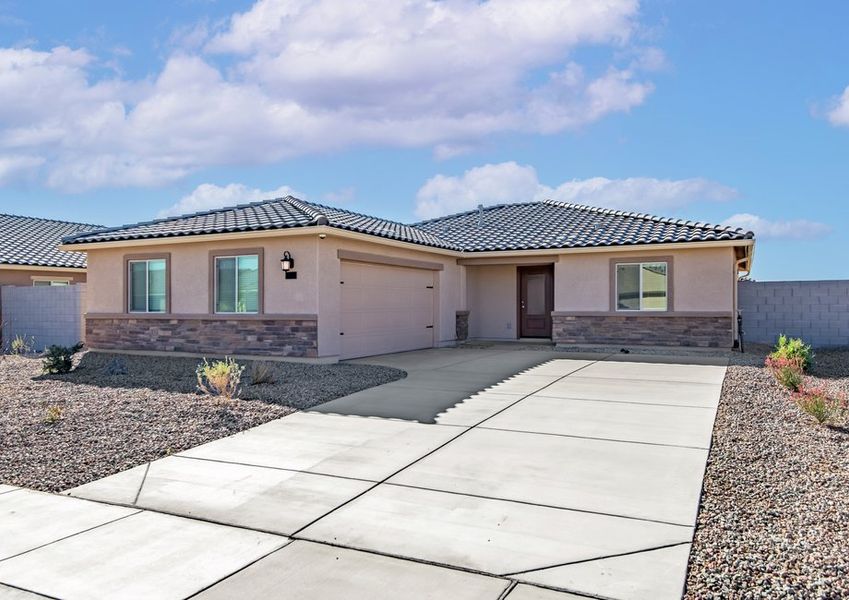 This home features a spacious two-car garage.
