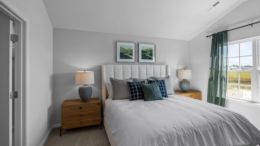 Furnished interior view inside a new home in The Townes at Ridgewood Farms, Winterville (Image 12).