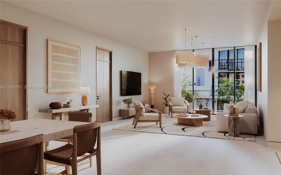 Furnished interior view inside a new home in , Bay Harbor Islands (Image 9).