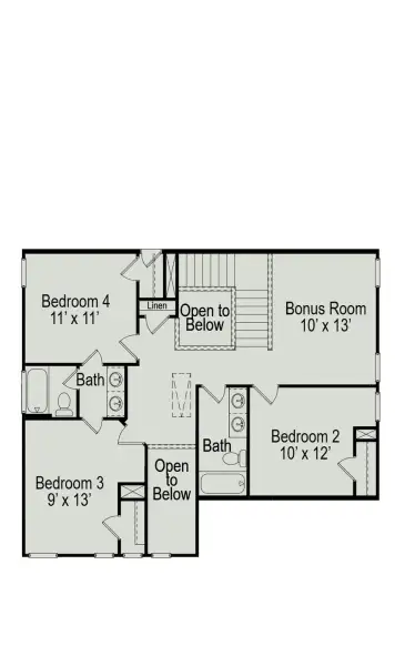 2D floor plan layout of this home in Foxtail Palms, Manvel, TX (Image 3).