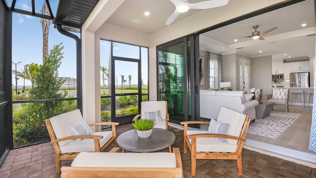 Representative furnished interior of a home built from the Ibis by Taylor Morrison in Esplanade at Skye Ranch, Sarasota (Image 14).