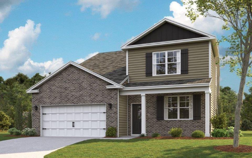 Representative exterior photo of a completed home built from the Salem by D.R. Horton in The Ridge at Neals Landing, Knoxville, TN (Image 19).