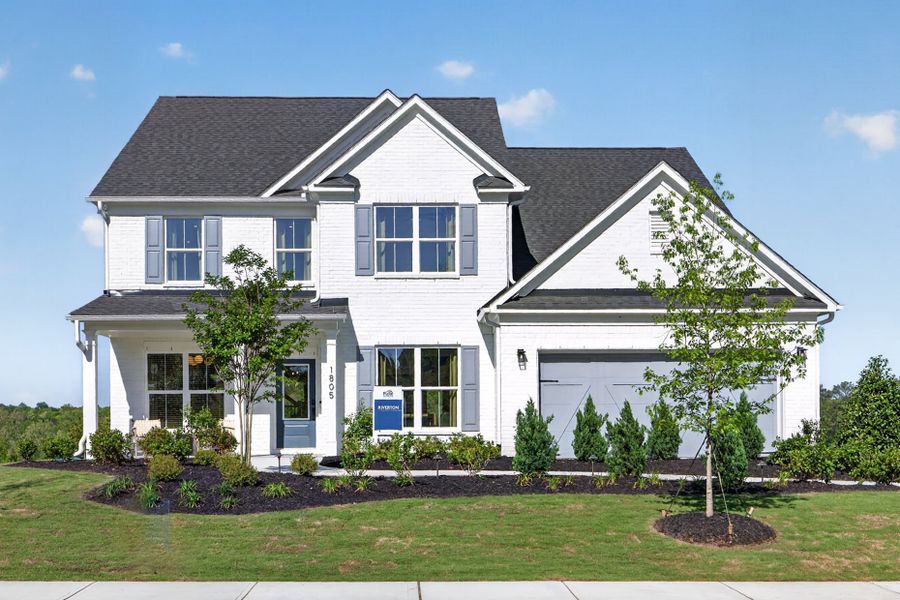 Representative exterior photo of a completed home built from the Riverton by Pulte Homes in Riversprings, Dacula, GA (Image 26).
