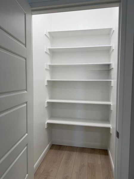 Deep seasonal storage closet with power