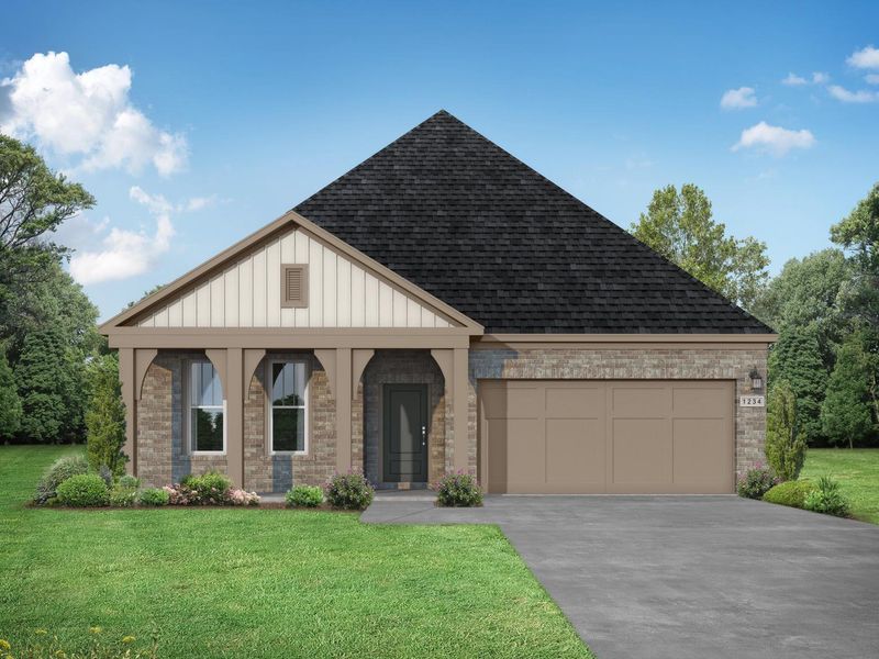 Representative exterior photo of a completed home built from the The Laurel G by Davidson Homes LLC in Meadow Ridge Estates, Josephine, TX (Image 23).