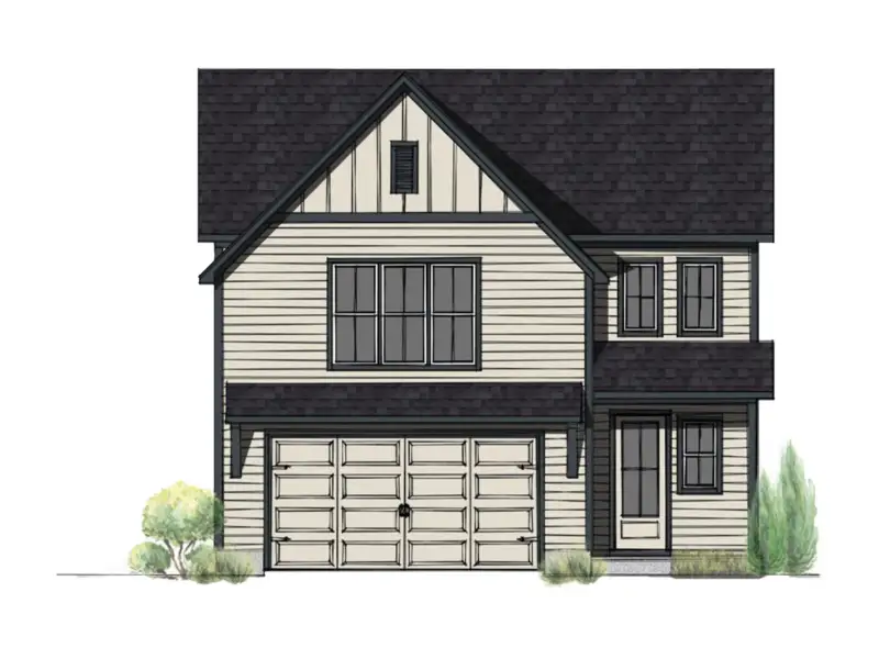 Exterior rendering of this home design in Sycamore Grove, Murfreesboro, TN (Image 1).