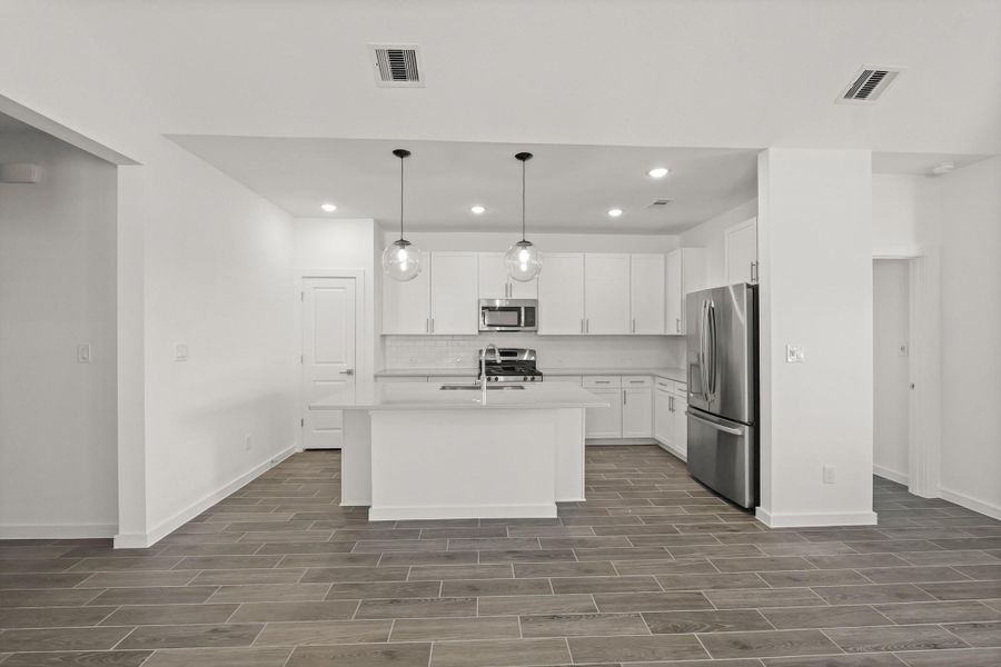 Gourmet island kitchen