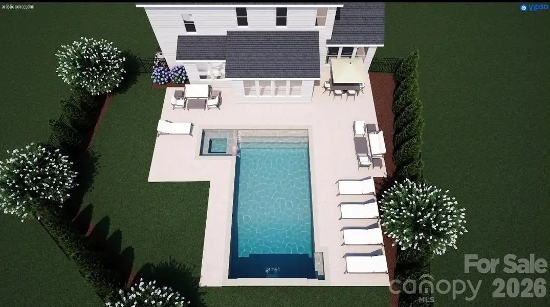Actual Pool rendering approved by HOA