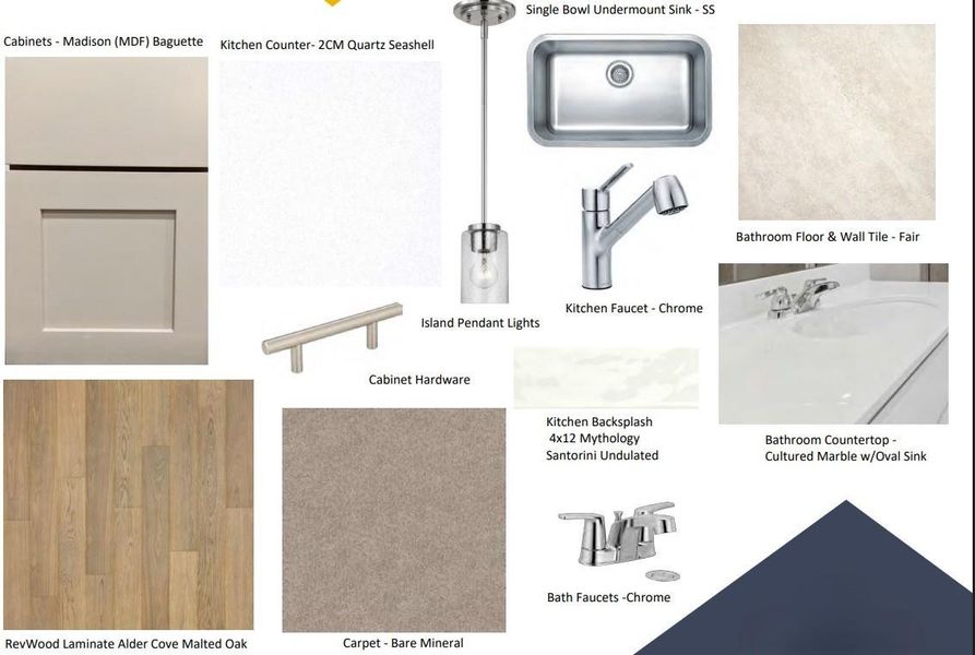 Sample of building materials used in homes in Marble Creek Crossing, Austin (Image 3). Sample of building materials used in homes in Marble Creek Crossing, Austin (Image 3).