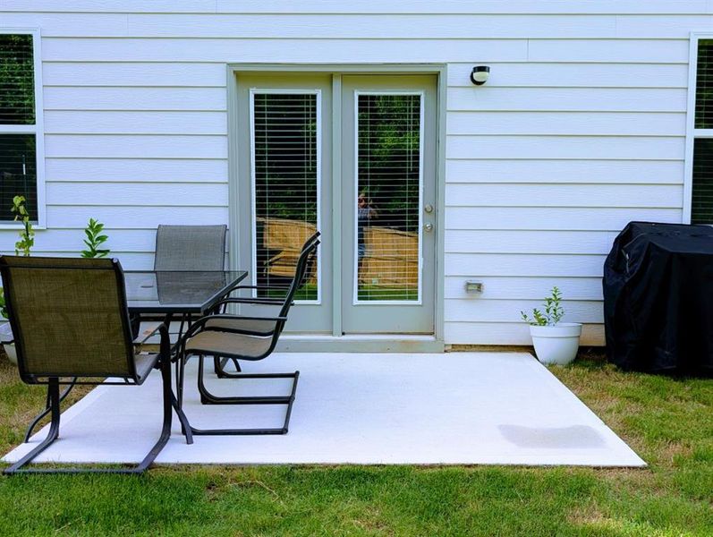 Exterior details and patio area of a home in , Fairburn (Image 4). Exterior details and patio area of a home in , Fairburn (Image 4).