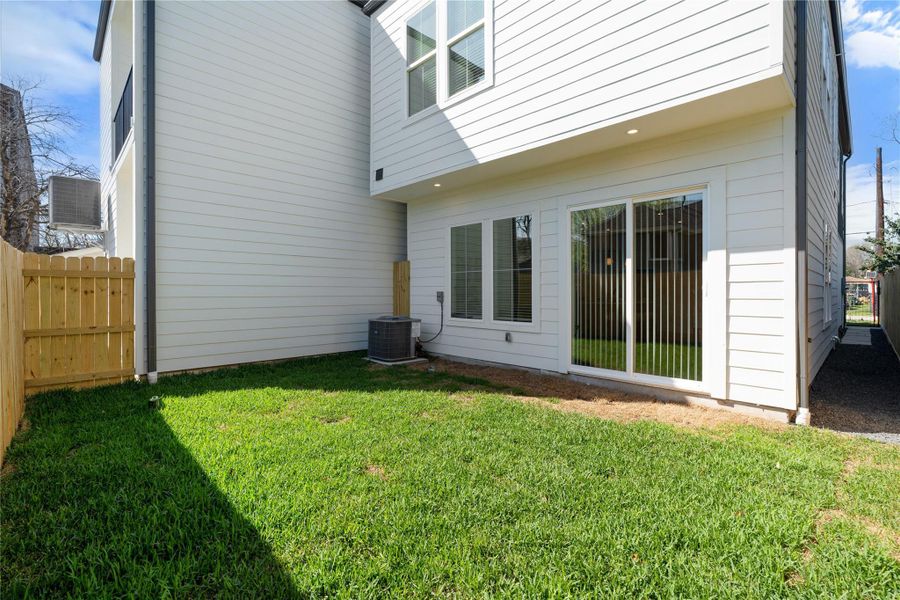 An oversized backyard