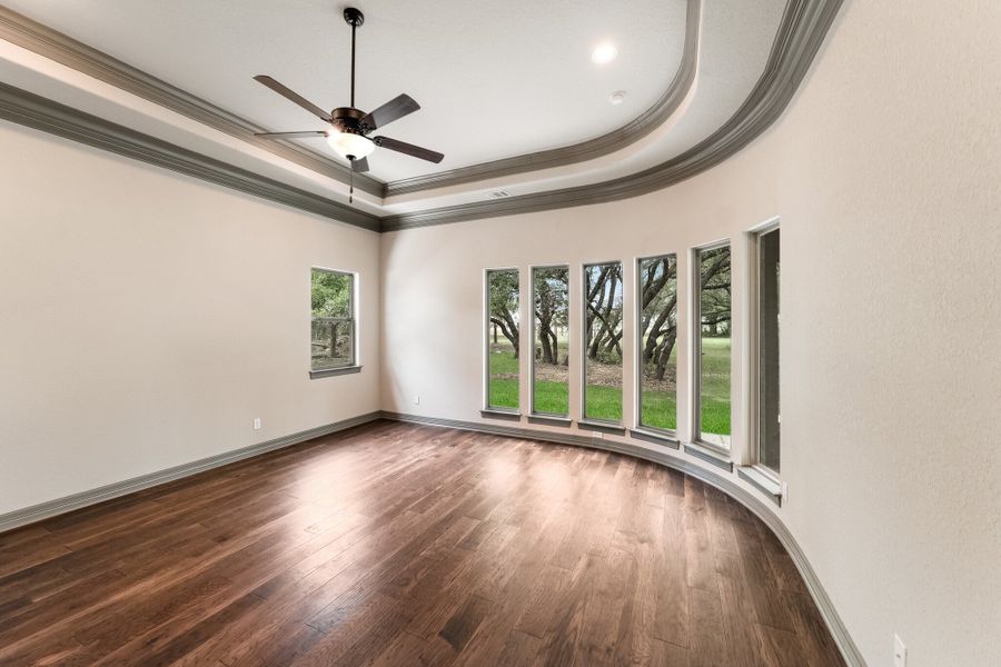 Representative unfurnished interior of a home built from the The Ridgeline by Whitestone Custom Homes in Johnson Ranch, Bulverde (Image 20). Representative unfurnished interior of a home built from the The Ridgeline by Whitestone Custom Homes in Johnson Ranch, Bulverde (Image 20).