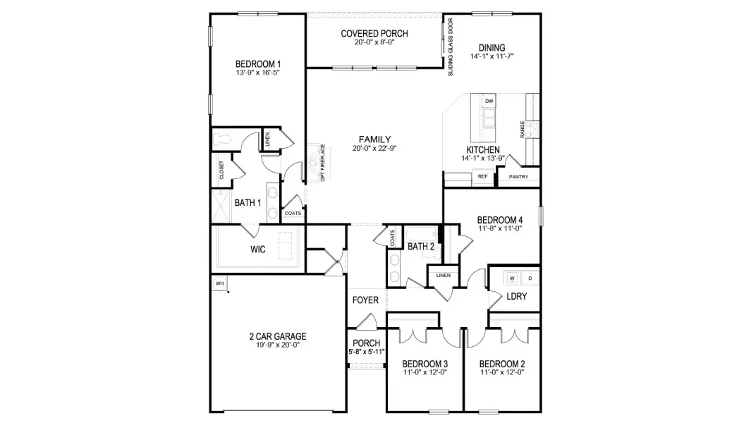 2D floor plan layout of this home in Millstone Village, Morristown, TN (Image 2).