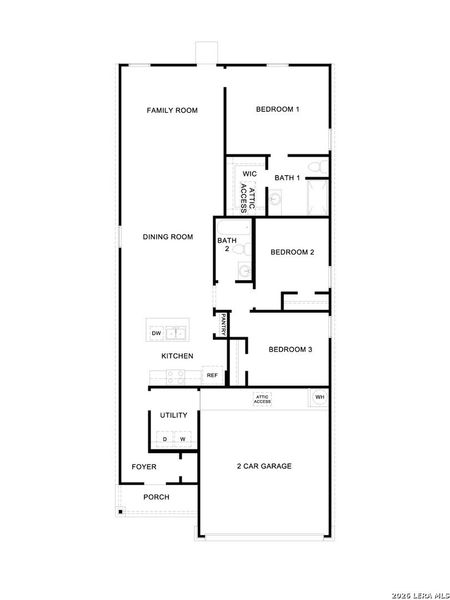 2D floor plan layout of this home in Lantana, Lockhart, TX (Image 3).