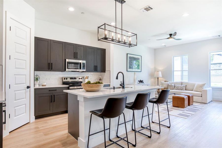 Furnished interior view inside a new home in , Rowlett (Image 5). Furnished interior view inside a new home in , Rowlett (Image 5).