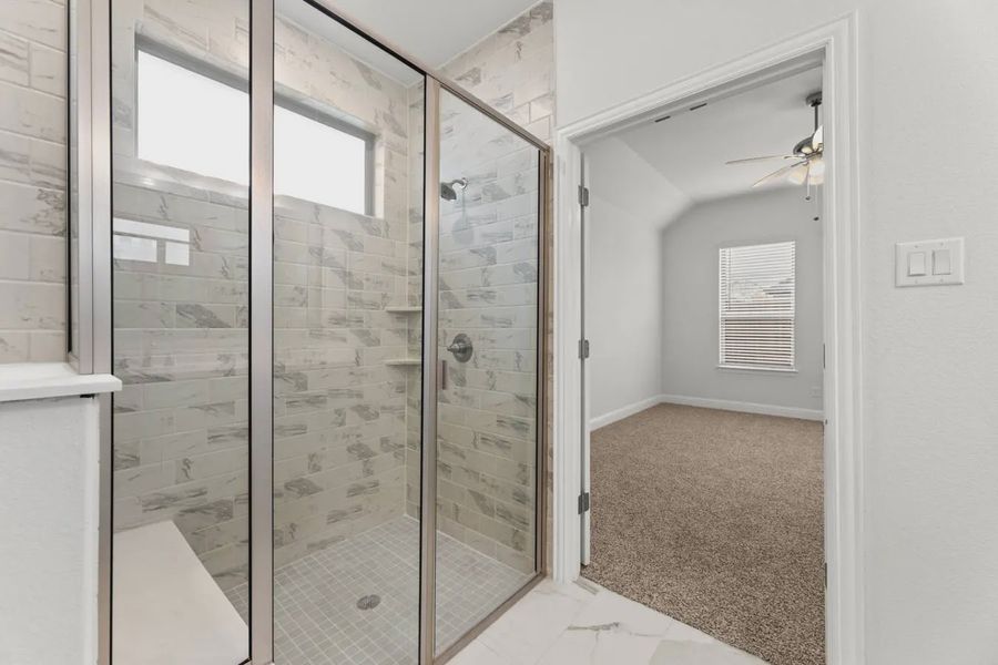 Representative furnished interior of a home built from the Bridgeport by Chesmar Homes in Summer Crest, Crowley (Image 5).