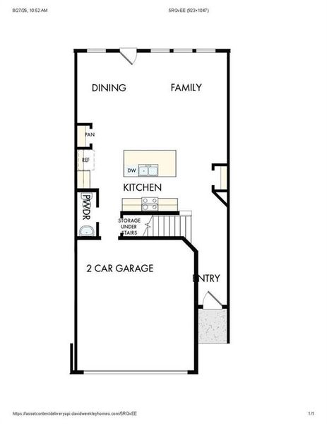 2D floor plan layout of this home in Grandview Terrace, Canton, GA (Image 3).