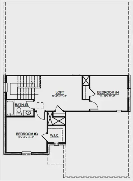 2D floor plan layout for the Heathbrook by Cambridge Homes in Rolling Ridge, Van Alstyne, TX (Image 5).