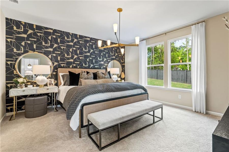 Furnished interior view inside a new home in Enclave at Evergreen, Fairburn (Image 9).