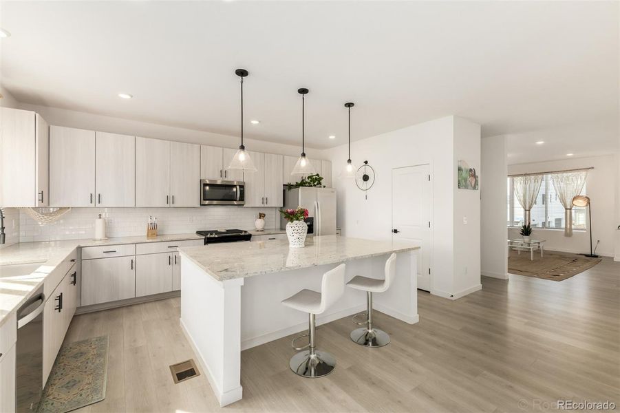 Beautiful kitchen with oversized island