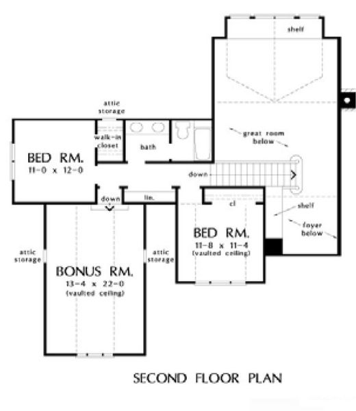 2D floor plan layout for the The Dayton by Bamford and Company in Rowland Springs, Cartersville, GA (Image 5).