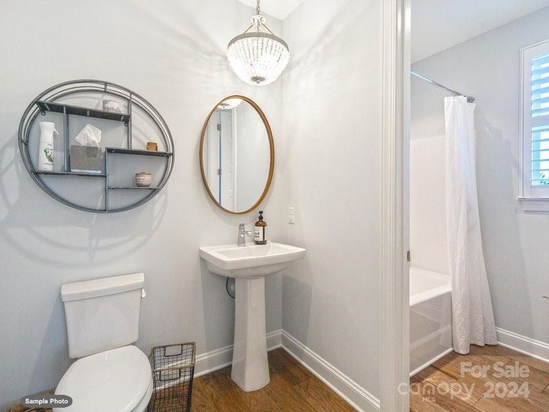 Powder Room w/ Full Bath for Guest Suite