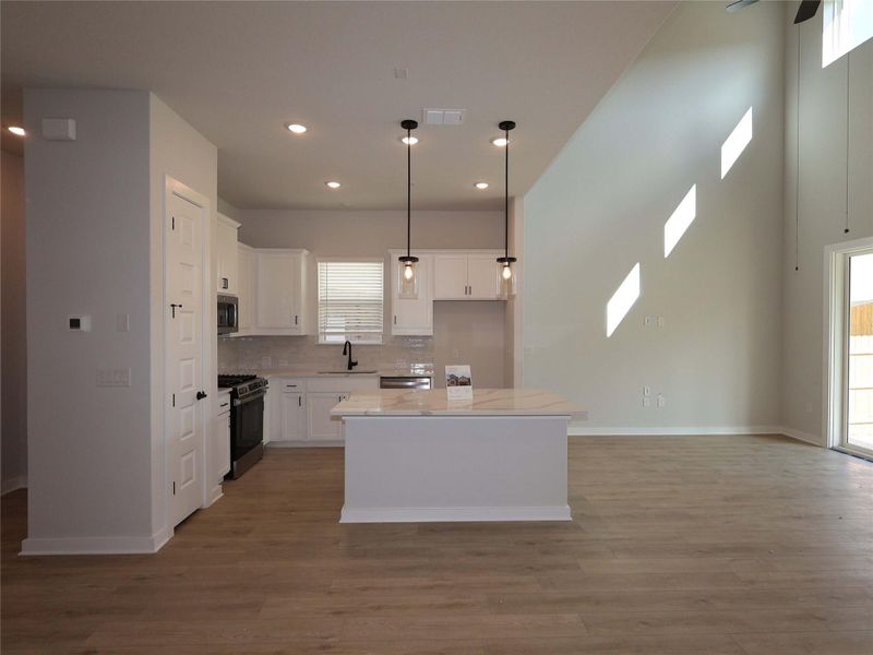 Furnished interior view inside a new home in Cedar Brook, Leander (Image 7). Furnished interior view inside a new home in Cedar Brook, Leander (Image 7).