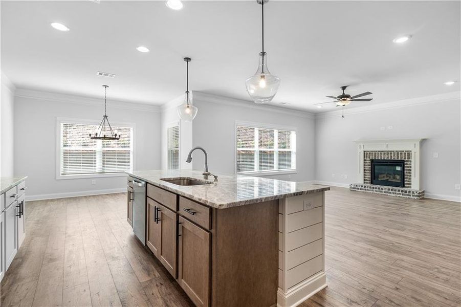 Furnished interior view inside a new home in Calgary Downs, Winder (Image 10).