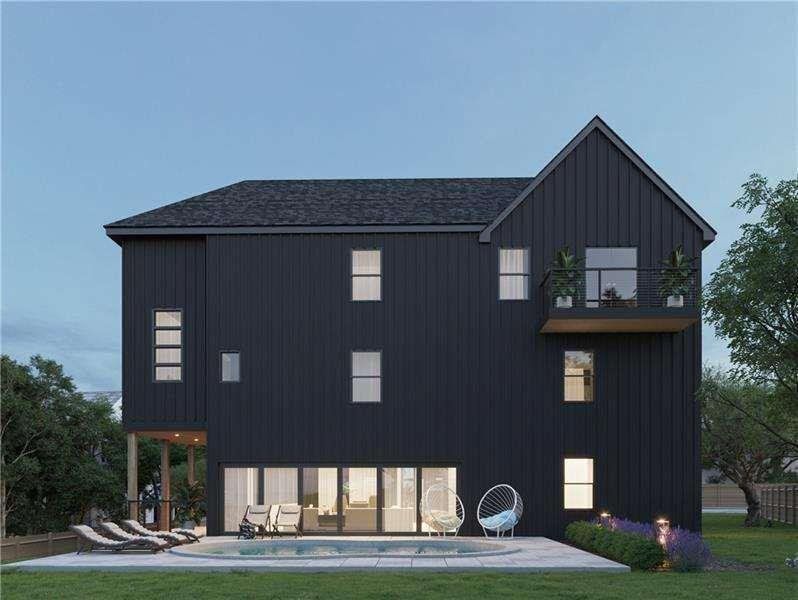 Front exterior of a new home in , Brookhaven, GA, highlighting curb appeal (Image 2). Front exterior of a new home in , Brookhaven, GA, highlighting curb appeal (Image 2).