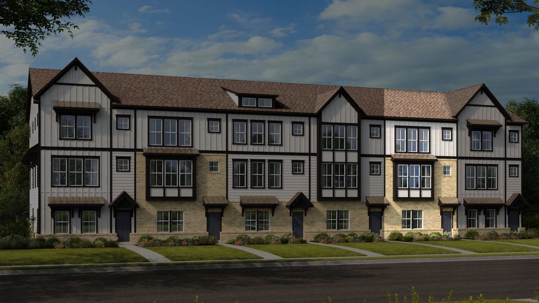 Representative exterior photo of a completed home built from the Vail II by Taylor Morrison in Terraces at the Exchange, Indian Land, SC (Image 21).