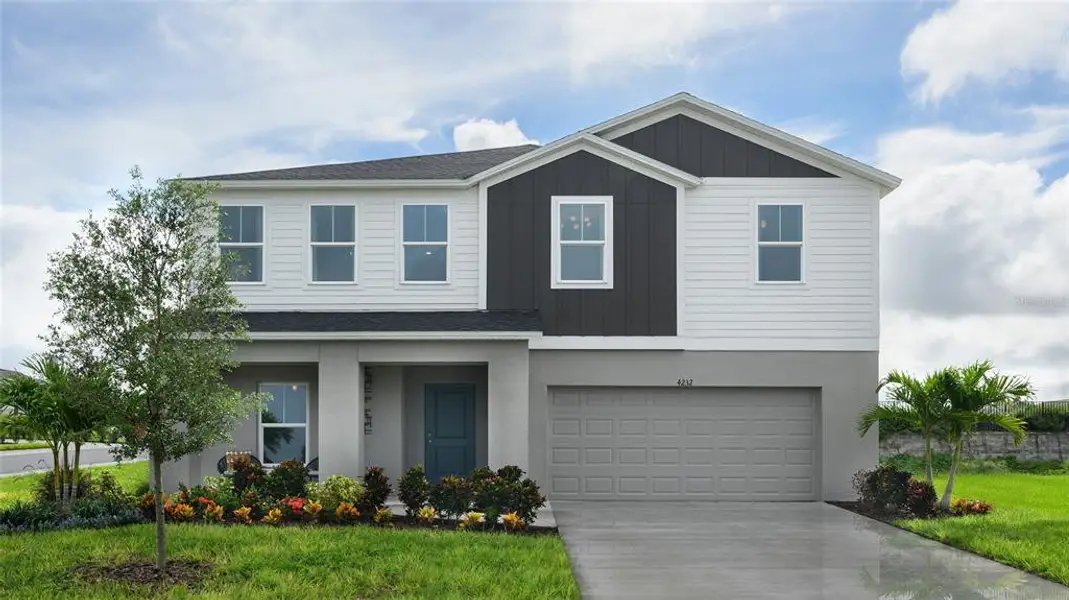 Front exterior of a new home in Pasadena Ridge, Dade City, FL, highlighting curb appeal (Image 1). Front exterior of a new home in Pasadena Ridge, Dade City, FL, highlighting curb appeal (Image 1).