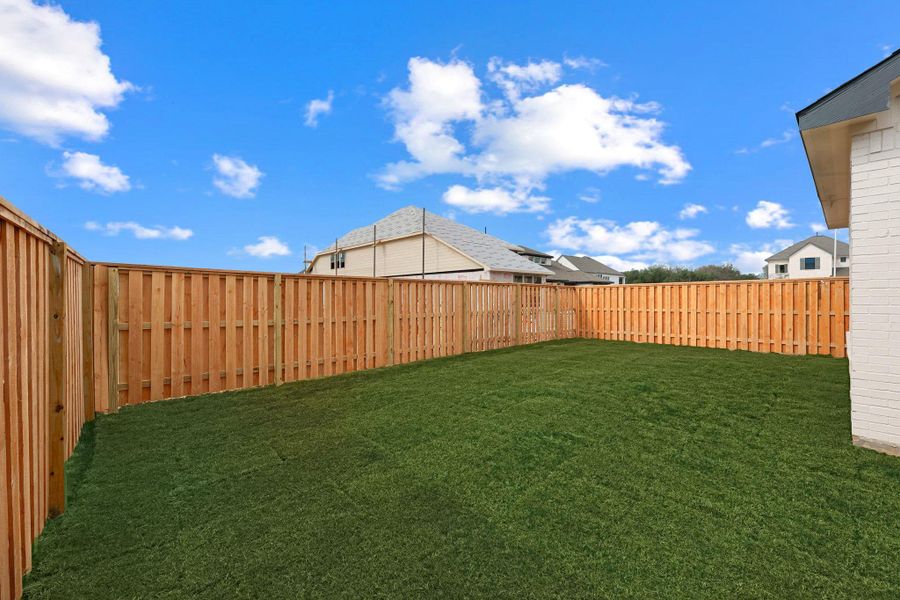 Exterior details and patio area of a home in Parmer Ranch - 40', Georgetown (Image 3). Exterior details and patio area of a home in Parmer Ranch - 40', Georgetown (Image 3).