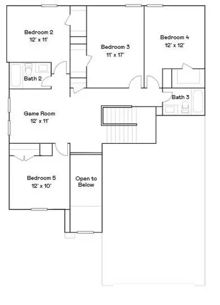2D floor plan layout of this home in Canterra Creek: Richmond Collection, Rosharon, TX (Image 3). 2D floor plan layout of this home in Canterra Creek: Richmond Collection, Rosharon, TX (Image 3).