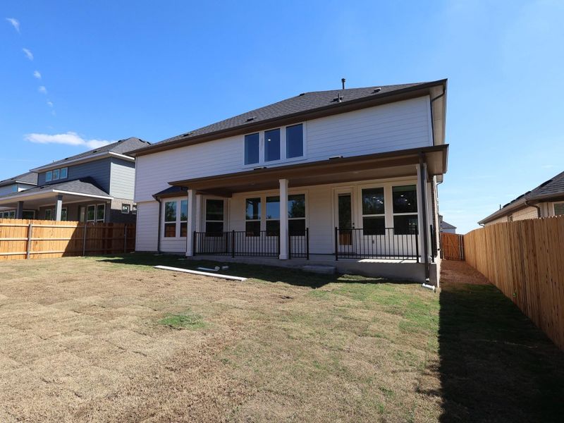 Exterior details and patio area of a home in Edgewood, Leander (Image 3).