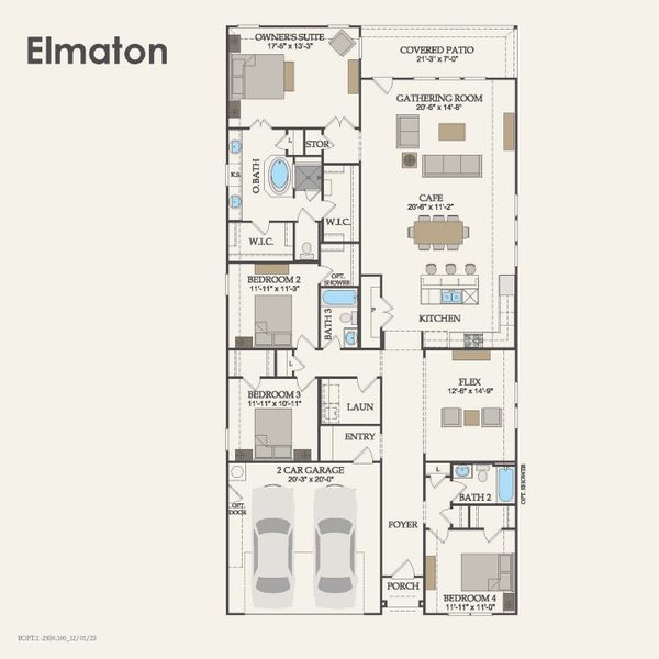 2D floor plan layout for the Elmaton by Pulte Homes in Valencia, Manvel, TX (Image 4). 2D floor plan layout for the Elmaton by Pulte Homes in Valencia, Manvel, TX (Image 4).