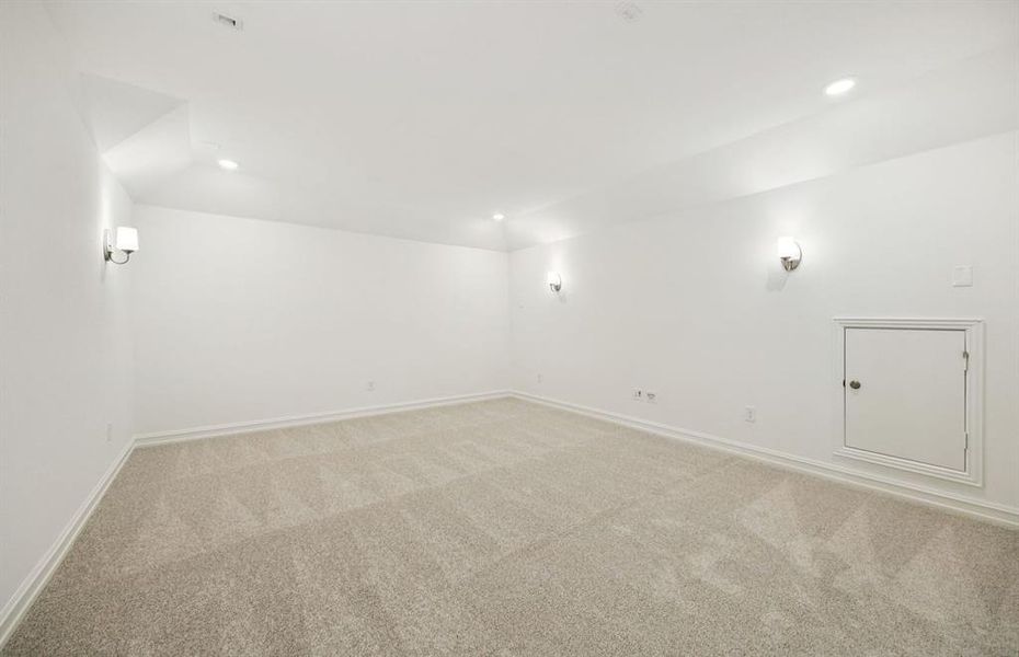 Media room on second floor Media room on second floor