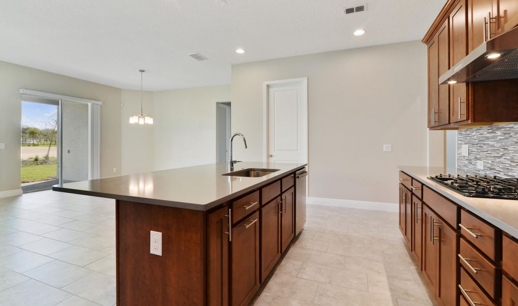 Kitchen with breakfast bar island