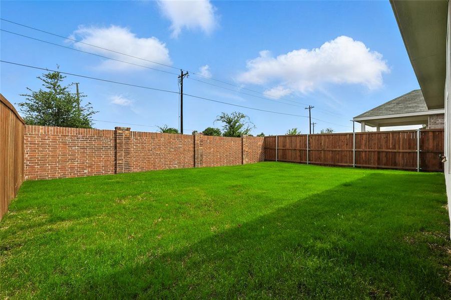 View of fenced backyard View of fenced backyard