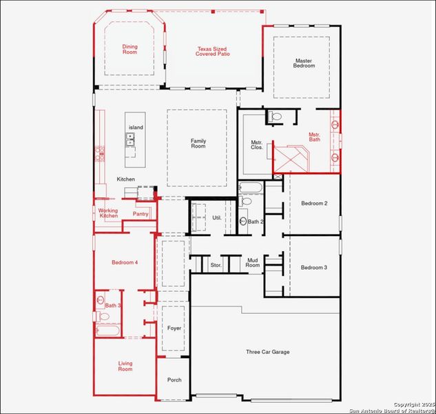 2D floor plan layout of this home in Stillwater Ranch, San Antonio, TX (Image 3). 2D floor plan layout of this home in Stillwater Ranch, San Antonio, TX (Image 3).