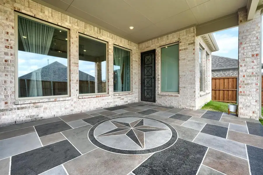 Exterior details and patio area of a home in Cross Creek Meadows, Celina (Image 4).