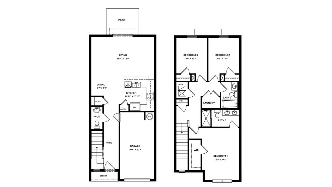 2D floor plan layout for the Pearson B by D.R. Horton in Ashcombe Wellen Park, Venice, FL (Image 3). 2D floor plan layout for the Pearson B by D.R. Horton in Ashcombe Wellen Park, Venice, FL (Image 3).