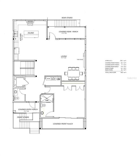 2D floor plan layout of this home in , St. Petersburg, FL (Image 4).