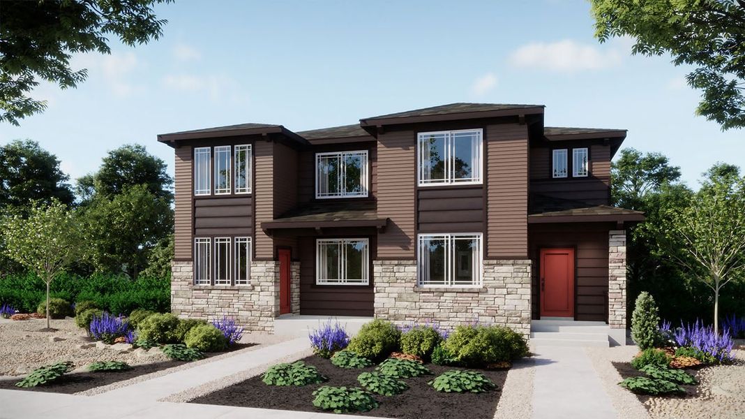 Representative exterior photo of a completed home built from the 2215 by Risewell Homes in Windler, Aurora, CO (Image 3).