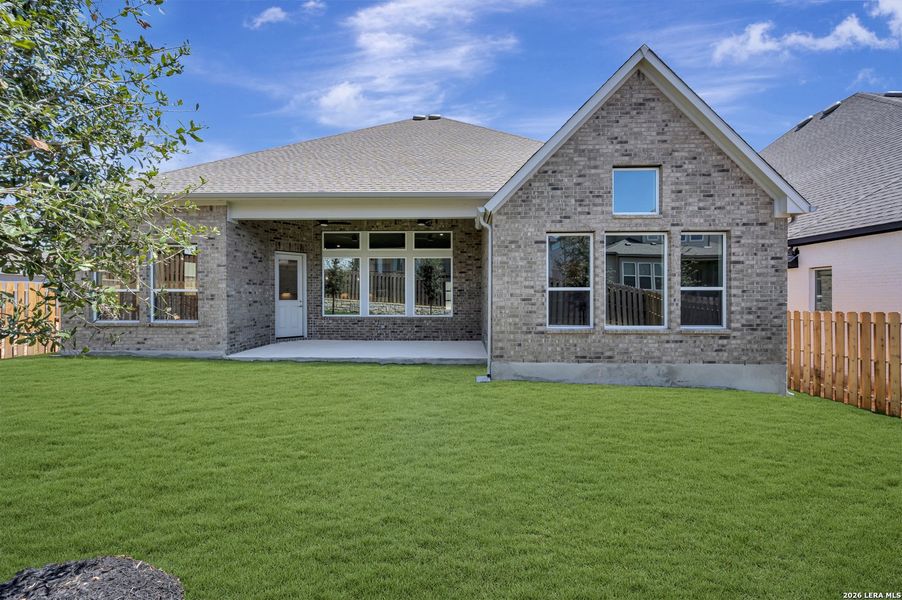 Exterior details and patio area of a home in Windsong - Legacy Series, Boerne (Image 28). Exterior details and patio area of a home in Windsong - Legacy Series, Boerne (Image 28).