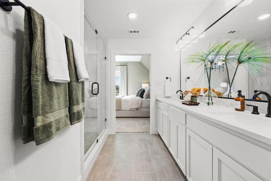 Furnished interior view inside a new home in North Square at Uptown, Celina (Image 24).