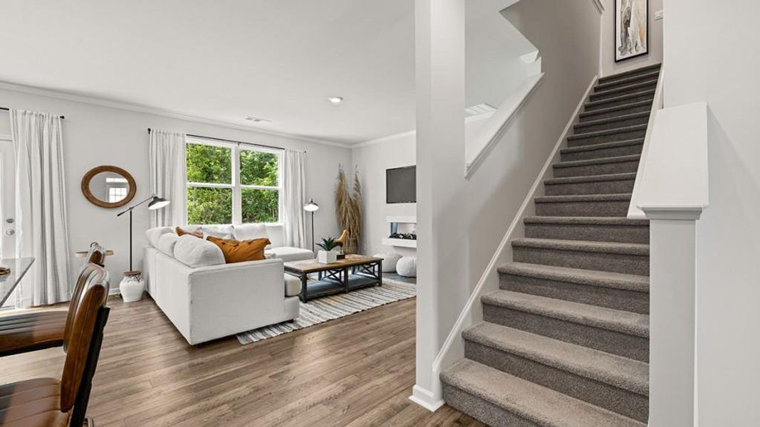 Furnished interior view inside a new home in Braselton Village, Braselton (Image 25). Furnished interior view inside a new home in Braselton Village, Braselton (Image 25).