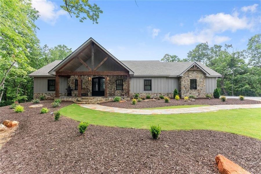 Front exterior of a new home in , Cleveland, GA, highlighting curb appeal (Image 27).