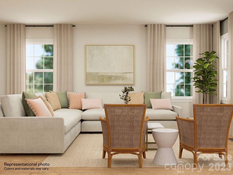 Furnished interior view inside a new home in Harris Mill, Indian Land (Image 2). Furnished interior view inside a new home in Harris Mill, Indian Land (Image 2).