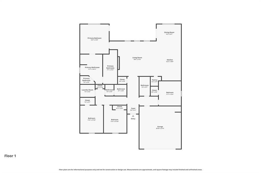 2D floor plan layout of this home in , Homer, GA (Image 3). 2D floor plan layout of this home in , Homer, GA (Image 3).